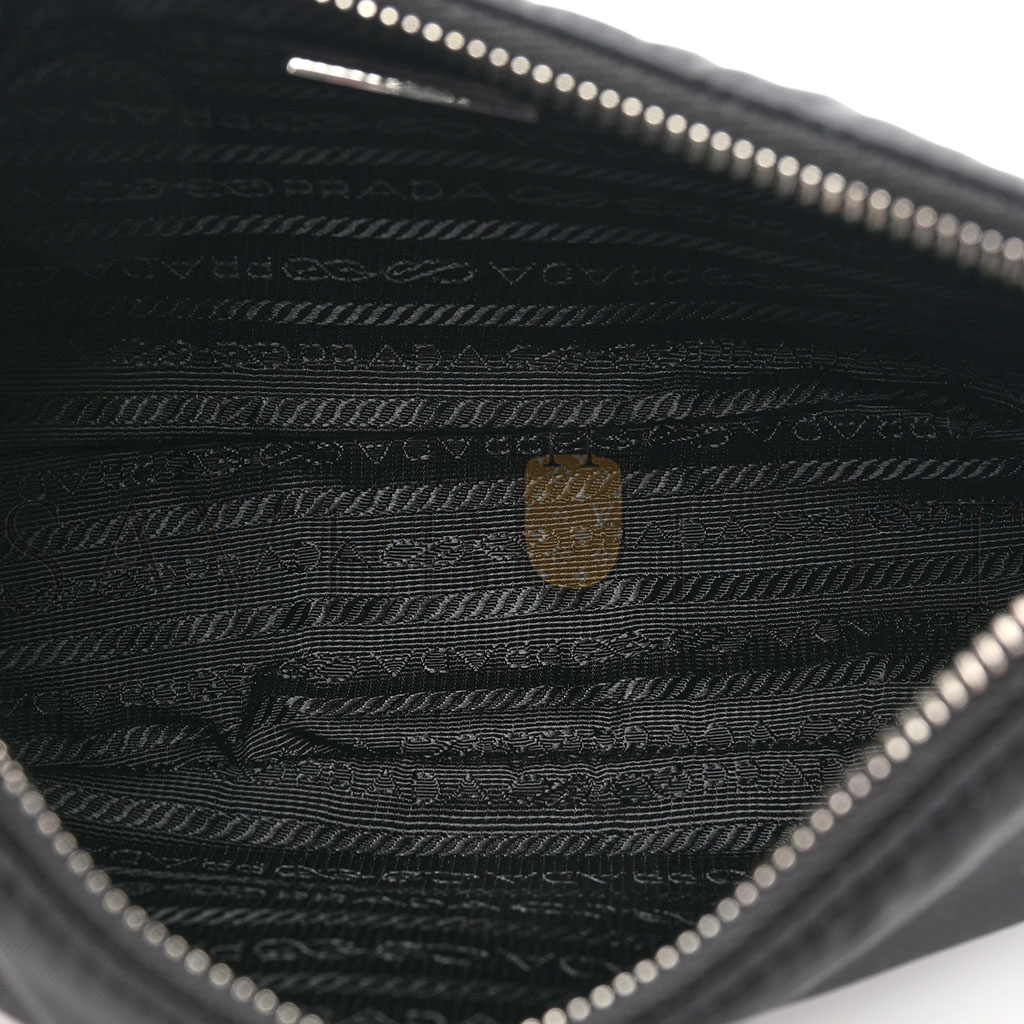 PRADA NYLON RE-EDITION 2005 SHOULDER BAG BLACK (22*16*6cm)