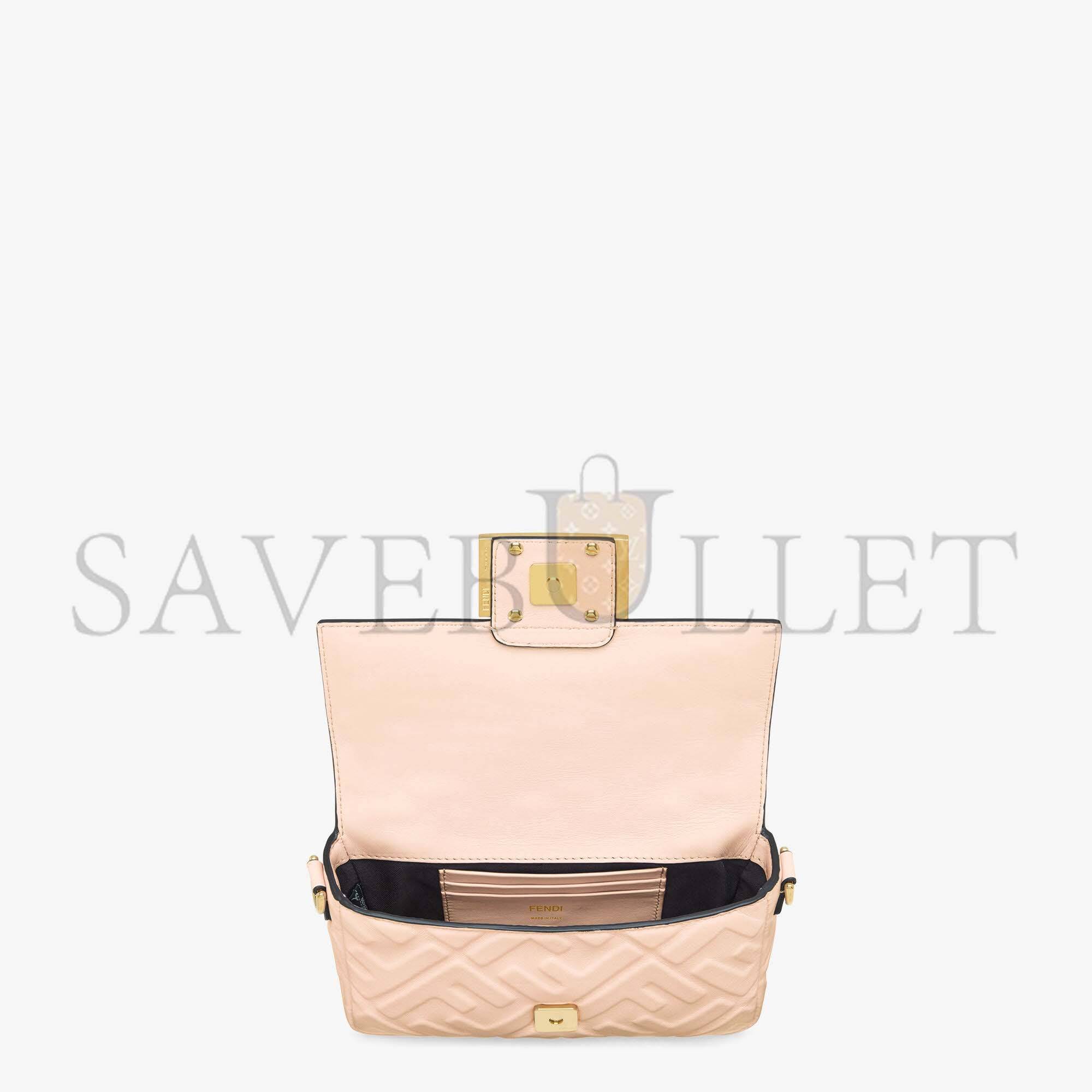 FENDI BAGUETTE MINI - PALE PINK NAPPA LEATHER BAG 8BS017A72VF171M (19*11.5*4cm)