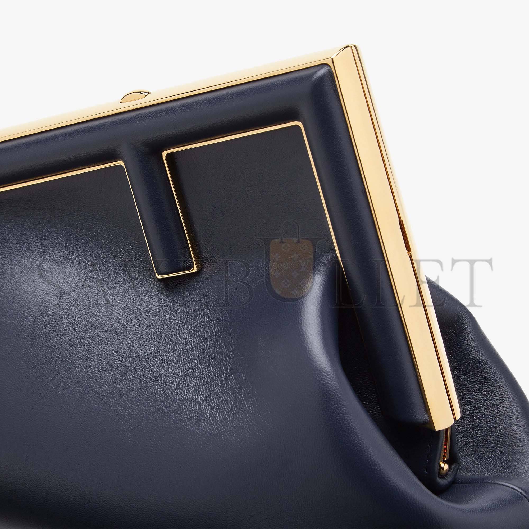 FENDI FIRST SMALL - DARK BLUE LEATHER BAG 8BP129ABVEF0J27 (26*18*9.5cm)