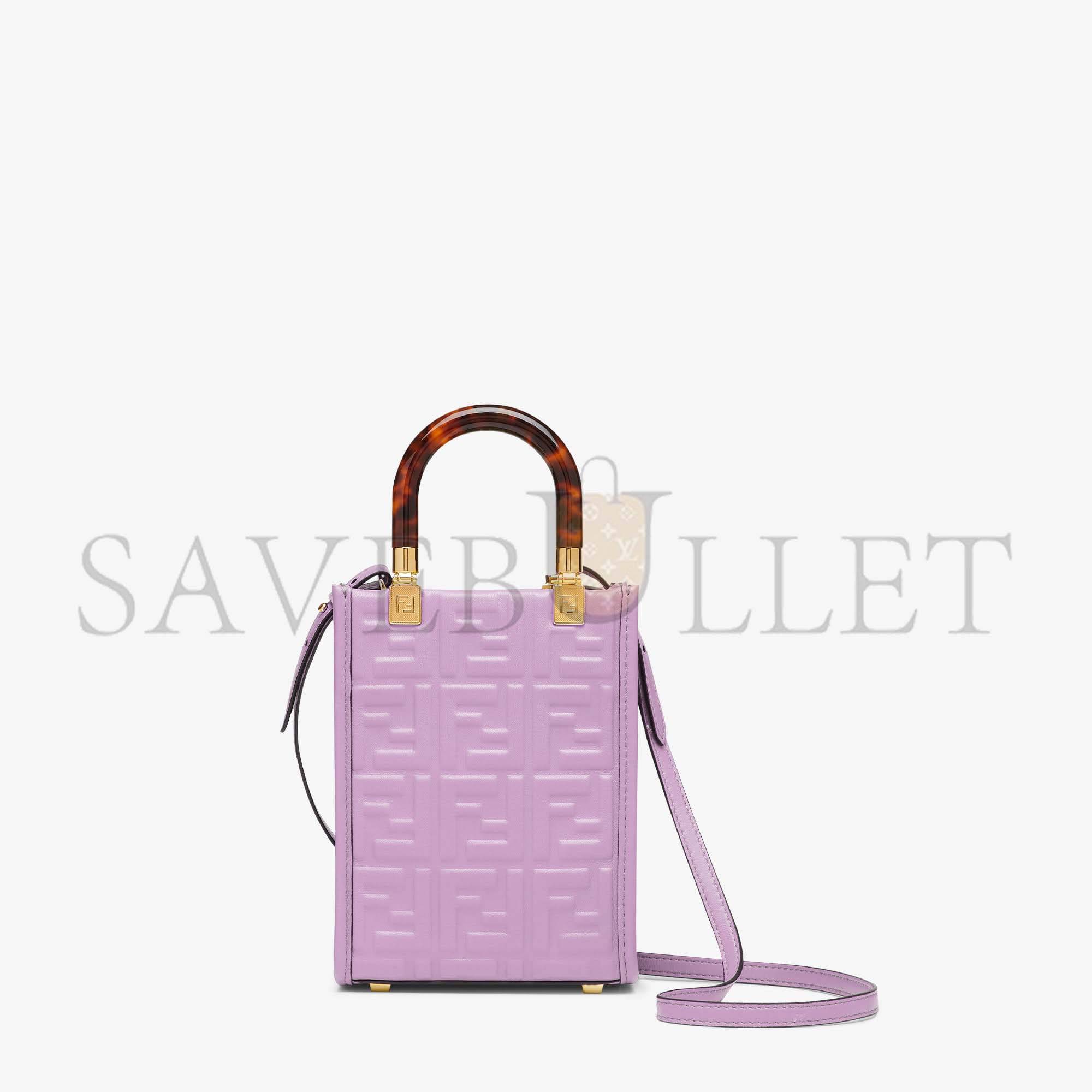 FENDI MINI SUNSHINE SHOPPER - PURPLE LEATHER MINI-BAG 8BS051AMCIF1JCO (18*13*6.5cm)