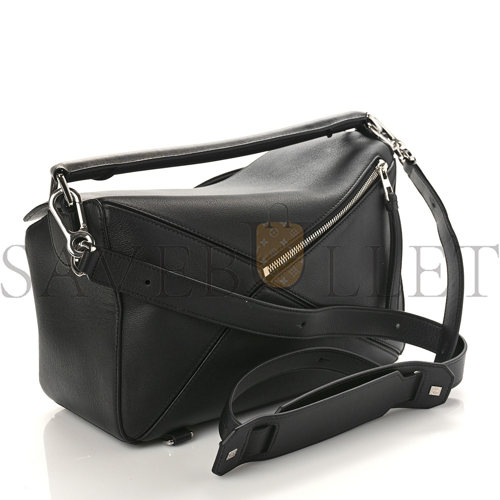 LOEWE CALFSKIN MEDIUM PUZZLE BAG BLACK (29*19.5*14cm)