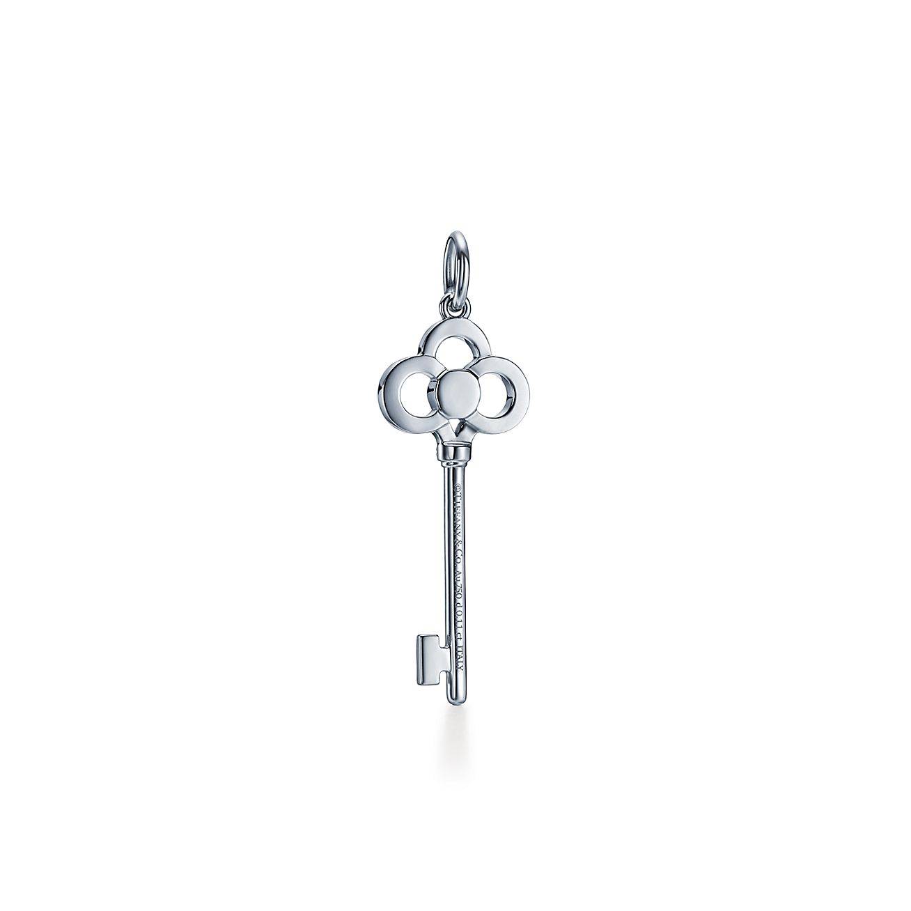 TIFFANY KEYS CROWN KEY IN WHITE GOLD WITH DIAMONDS, 1.5