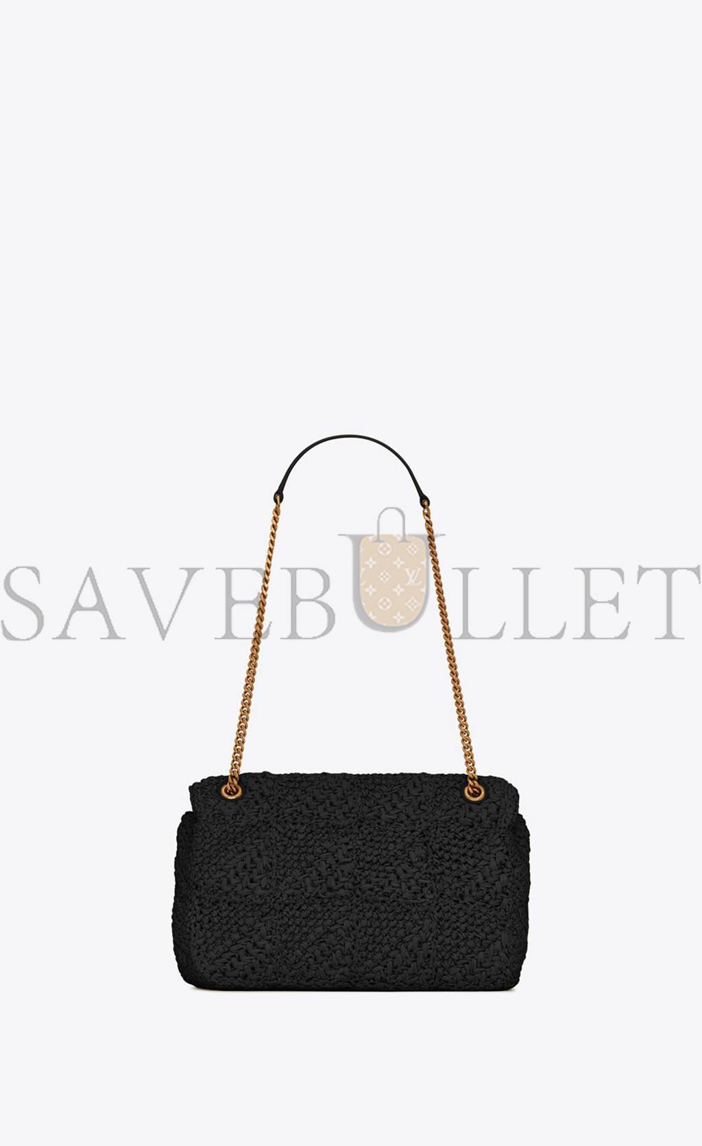 YSL JAMIE MEDIUM CHAIN BAG IN RAFFIA 515821GAAAT1000 (25*15*7.5cm)