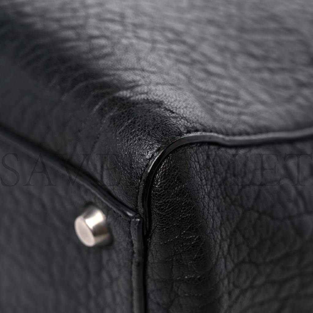 DIOR CANYON GRAINED LAMBSKIN LARGE LADY DIOR BLACK (32*23*12.1cm)